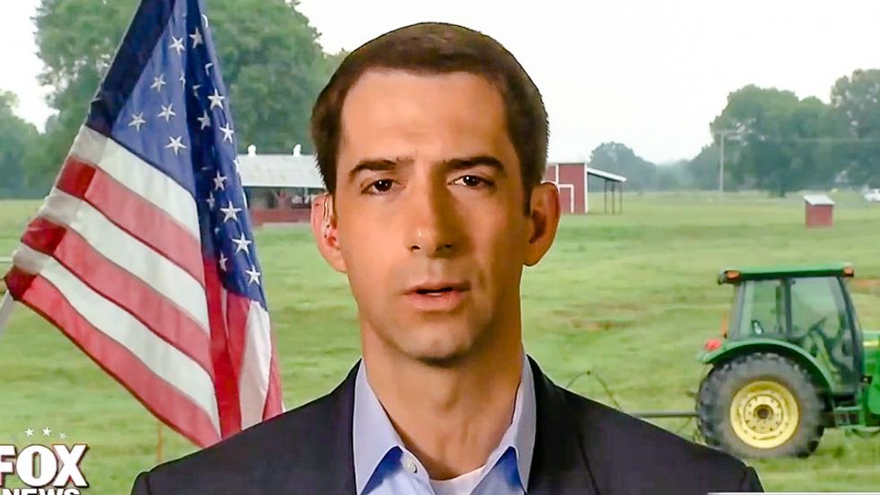 'Your sheet is showing': Internet pounces on Tom Cotton for saying Cory Booker sounds like 'T-Bone'