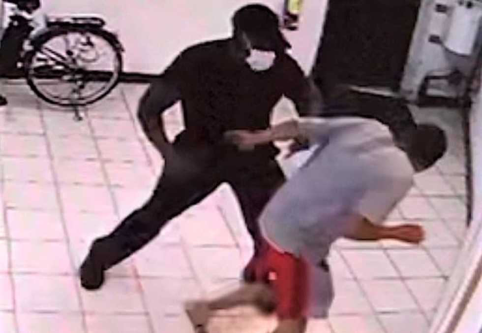 Police seek robber who attacked gas station attendant with screwdriver and punched his co-worker