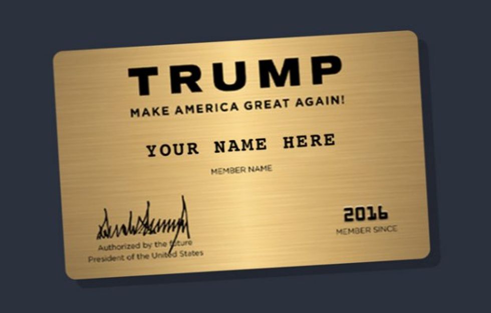 The internet hilariously brutalizes Trump’s tacky new fundraising gimmick – gold ‘membership’ cards