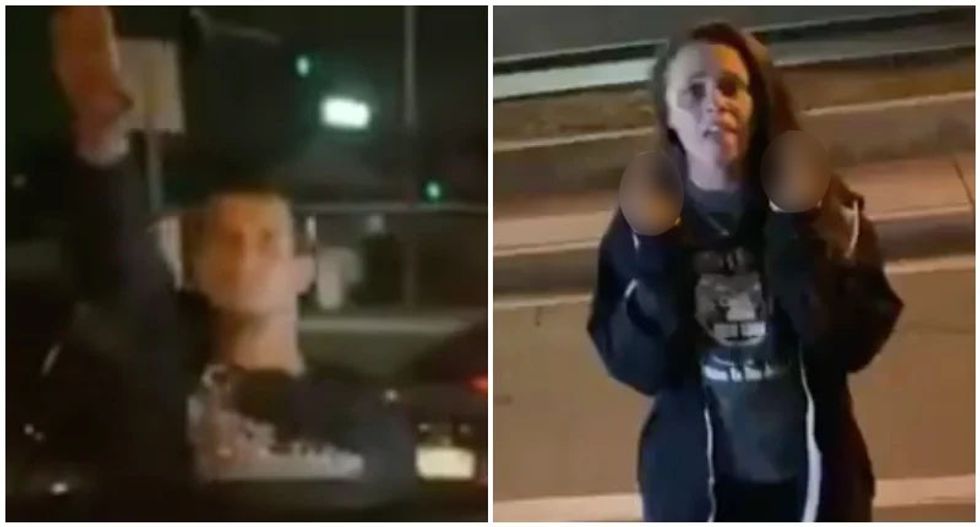 ‘White lives matter!’ Racist couple throws Nazi salute and bashes biracial couple’s car