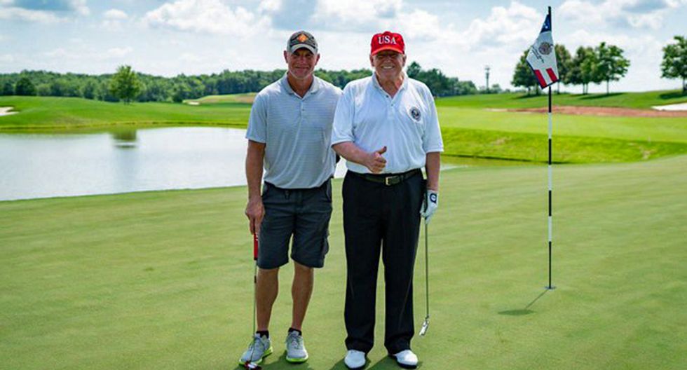 Trump golfs with Brett Favre -- as coronavirus deaths approach 150,000: report