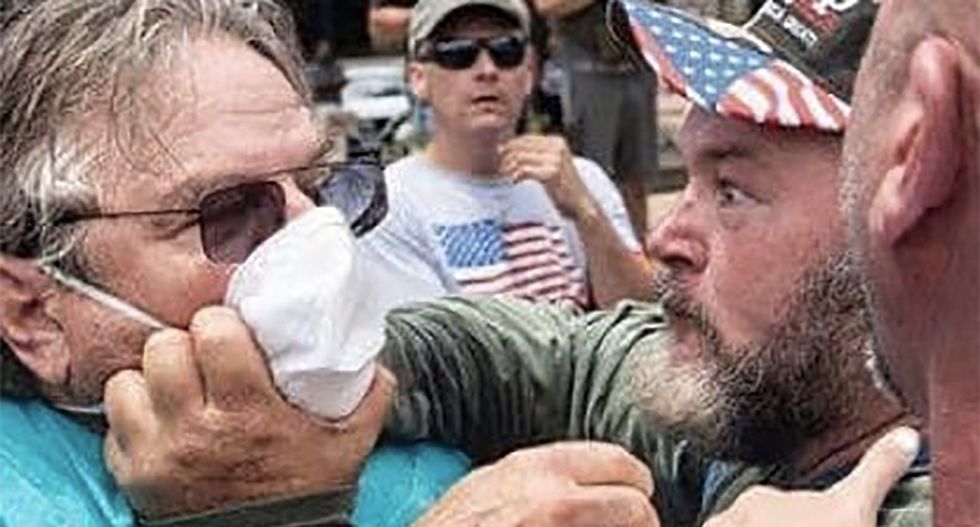 WATCH: Texas 'blue lives matter' rally ends with Democratic campaign manager being assaulted