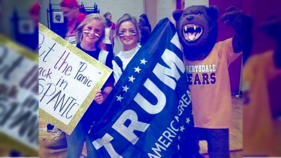 'Put the panic back in Hispanic': Alabama high school student says racist sign 'not meant in racial way'