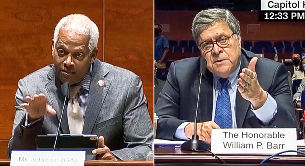'I'm here to tell my story': Bill Barr gets angry as Dem lawmaker grills him on Roger Stone sentencing