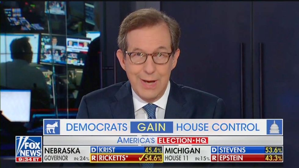 'Heads are exploding': Chris Wallace reacts after Fox News calls House for Democrats early on election night