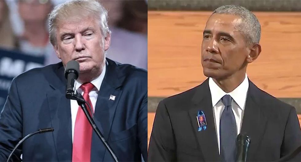 'Crazy uncle' Trump triggered by Obama -- goes on Breitbart retweeting spree