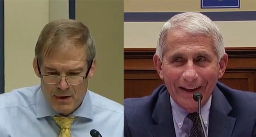 WATCH: Fauci laughs as Republican Jim Jordan attempts to get him to call for banning protests