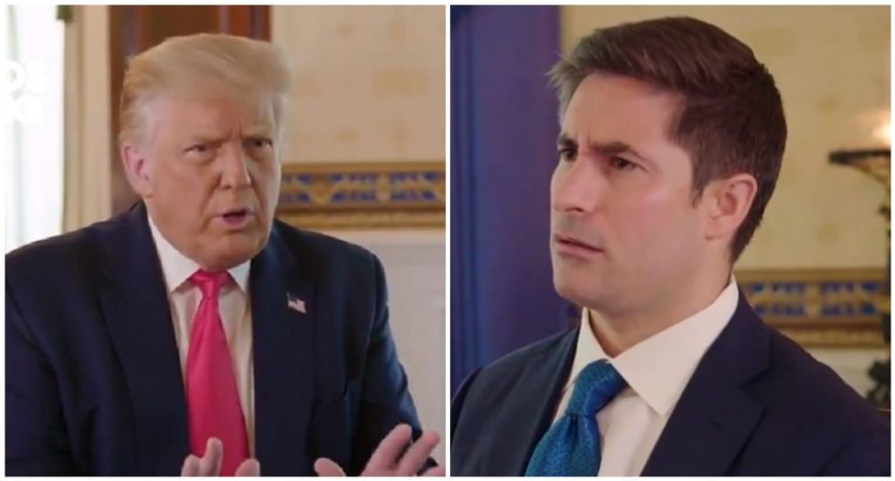 'Read the books!' Trump tells baffled reporter of 'manuals' that advise against testing 'too much' for COVID-19