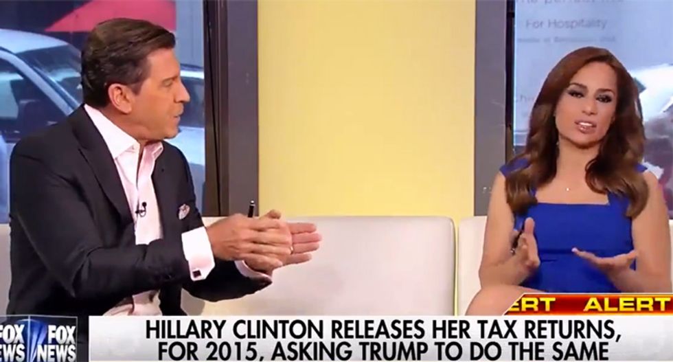 WATCH: Fox hosts battle each other over Trump's tax returns -- 'If it was Clinton, you'd demand them'