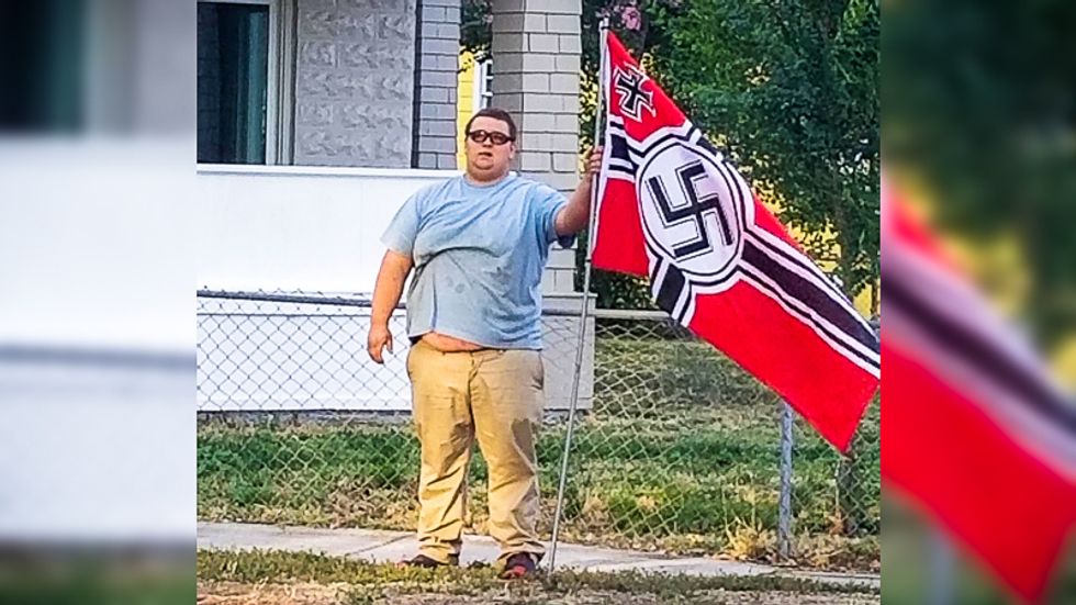 'A symbol of incels': Internet destroys Idaho man for standing near Air Force tribute with Nazi flag