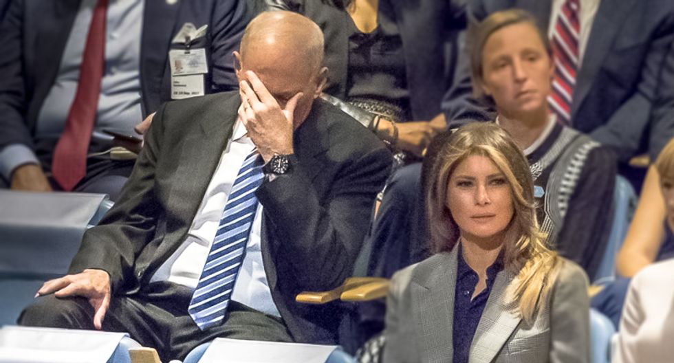 Photo shows John Kelly face-palming during Trump’s warmongering UN speech