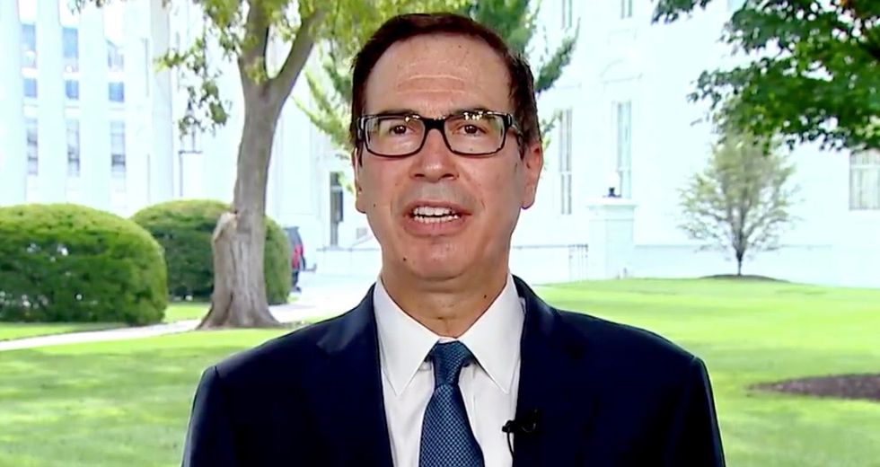 Trump's millionaire treasury secretary uses debunked GOP talking point to justify slashing $600 unemployment boost