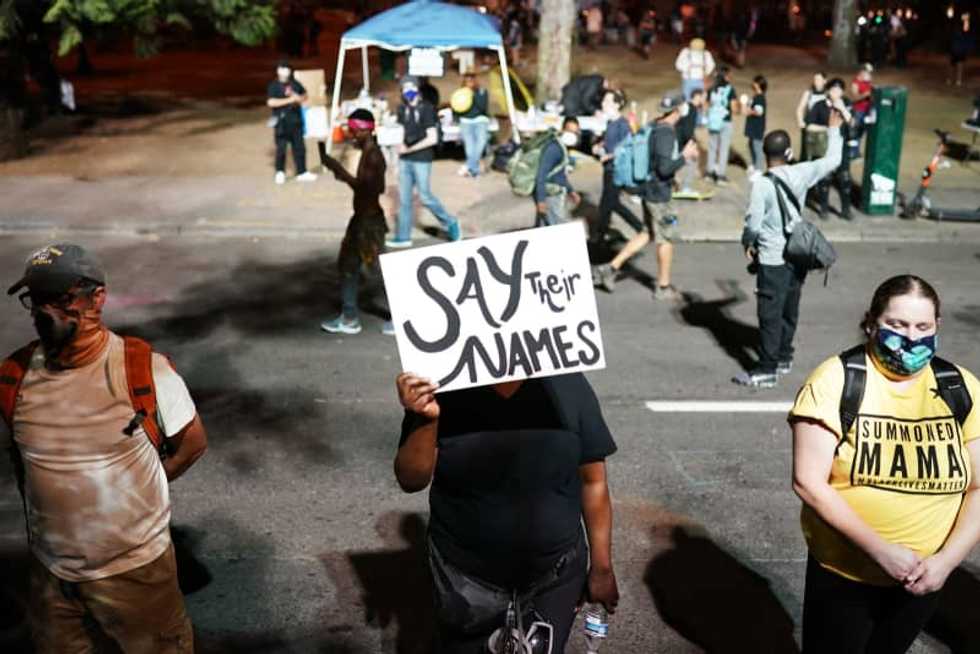 Portland protests smaller, calmer, free of tear gas after federal withdrawal