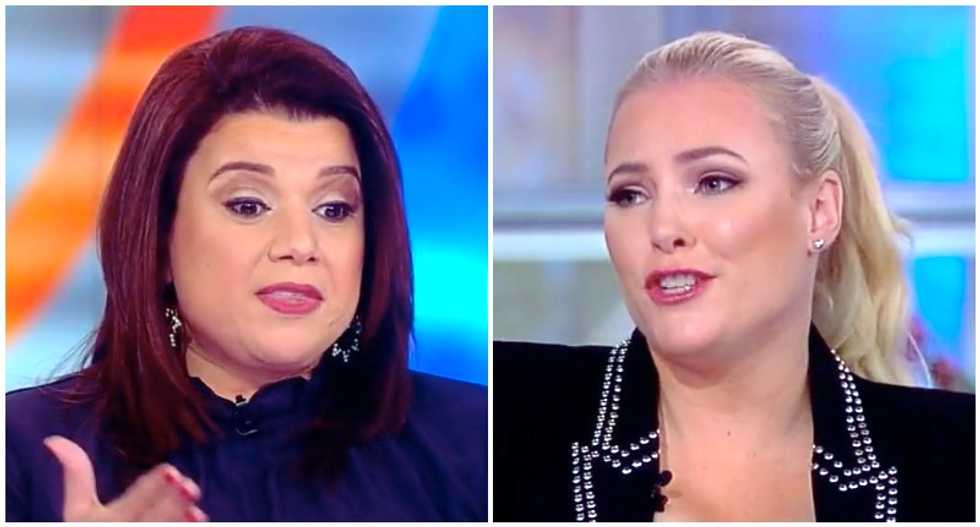 The View's Ana Navarro stiff-arms Meghan McCain for comparing Trump to protesters outside Fox host’s house