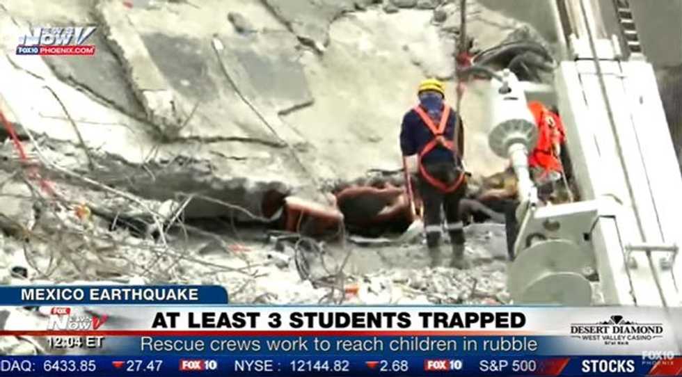 WATCH LIVE: Rescue workers race to save up to 5 kids still trapped under collapsed Mexico school
