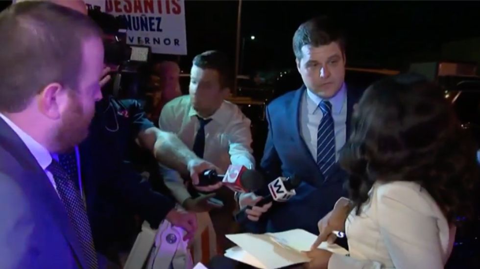 WATCH: MSNBC catches GOP congressman Matt Gaetz yelling at cops and elections officials in Florida