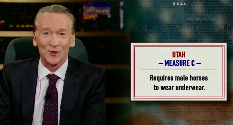HBO's Bill Maher cracks up mocking the nation's most ridiculous ballot measures on Real Time