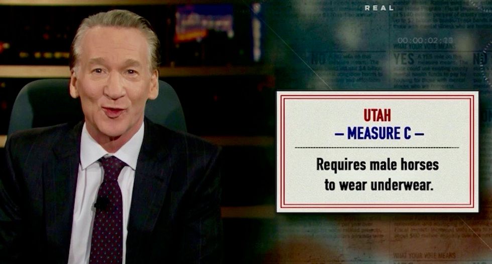 HBO's Bill Maher cracks up mocking the nation's most ridiculous ballot measures on Real Time