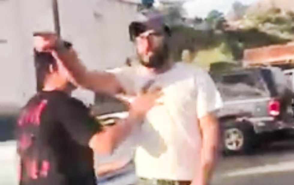 WATCH: Racist man threatens to 'beat the sh*t' out of Latino high schoolers for speaking Spanish