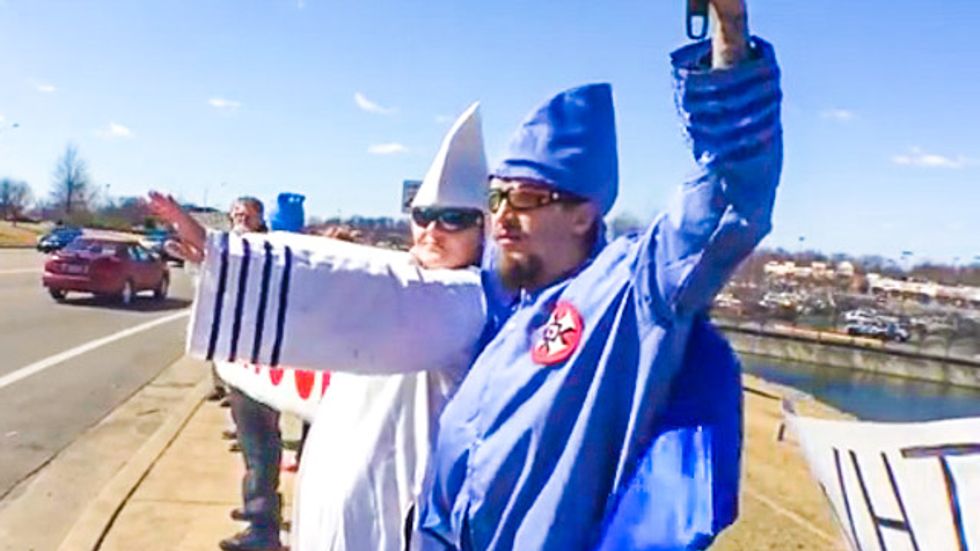 Worldwide 'White Man March' draws 10 people and 'Diversity = White Genocide' signs
