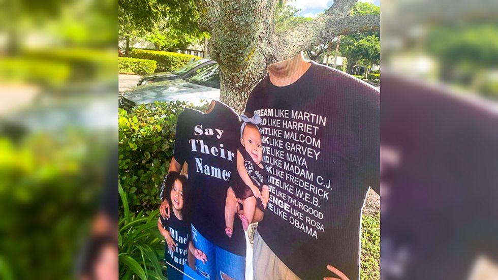 Heads chopped off Florida candidate and his Black wife's campaign sign: 'This is what the Klan used to do'