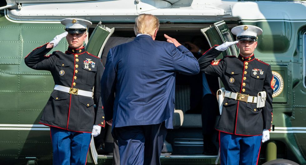 Trump lies about the election being 'rigged' -- but says he will leave the White House
