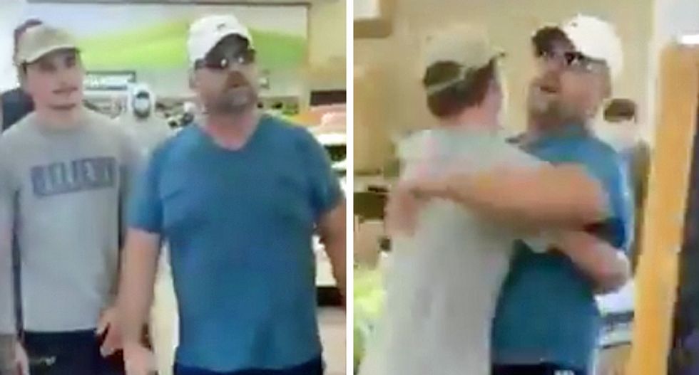 WATCH: Arizona man throws tantrum about masks — and his son has to pick him up and carry him out of the store