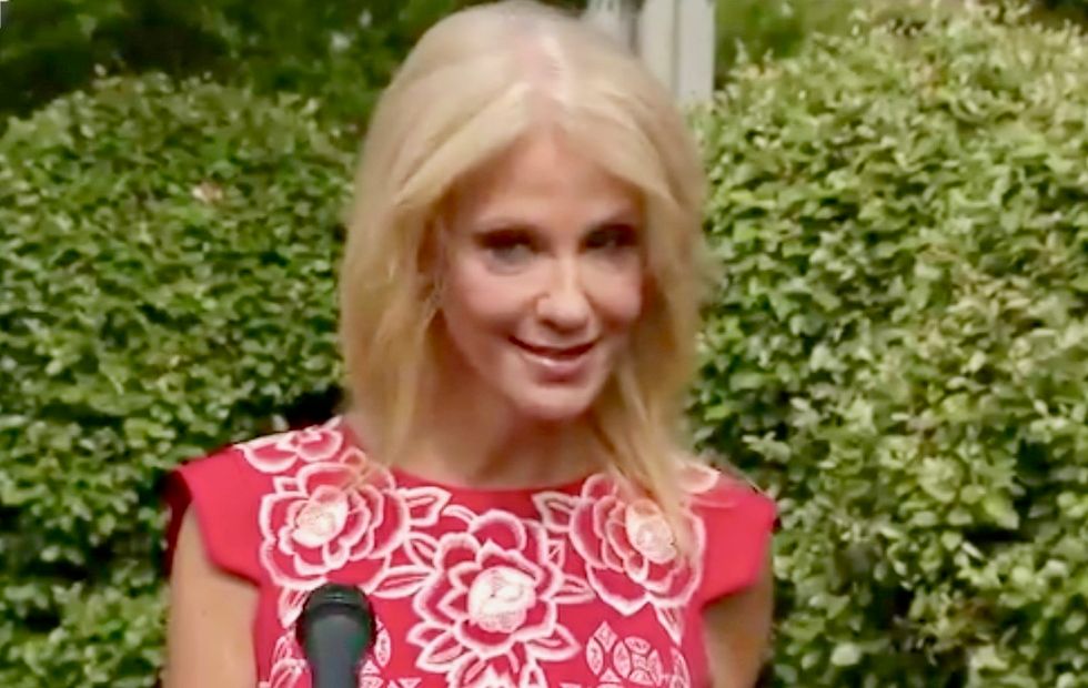 Kellyanne Conway attacks Kamala Harris for upholding a law Trump also supports