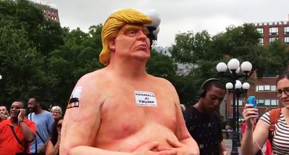 NYC Parks & Rec pulls down naked Donald Trump statue --  then brilliantly mocks him in a statement