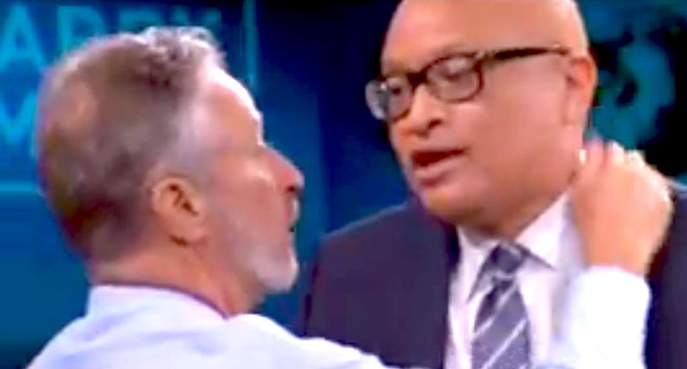Jon Stewart praises Larry Wilmore on last 'Nightly Show': 'Do not confuse cancellation with failure'