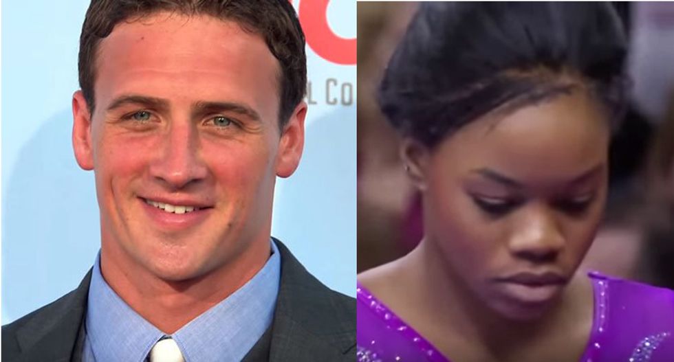 The way Americans treat Lochte compared to how they treat Gabby Douglas is why Trump is still at 40%