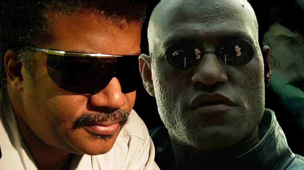 Neil deGrasse Tyson tells Laurence Fishburne about the science flub in 'The Matrix'