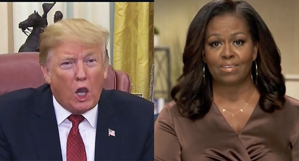 Trump mocked after he ends up burning himself with his latest attack on Michelle Obama’s speech