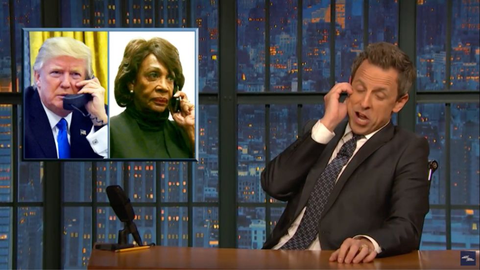 Seth Meyers has the perfect way for Maxine Waters to destroy Trump: Subpoena his IQ tests