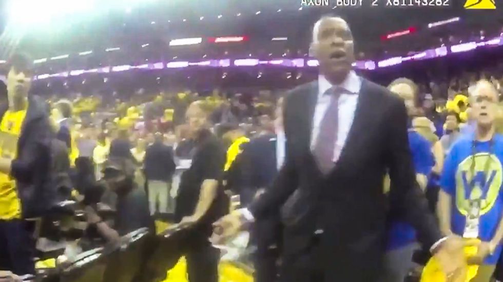 Black NBA team president sues deputy who shoved him on video after winning championship