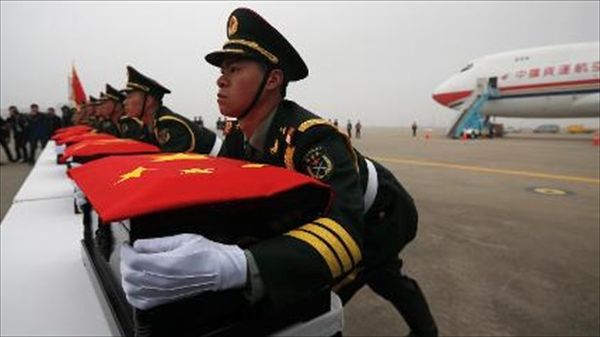 South Korea returns remains of more than 400 Chinese soldiers for burial