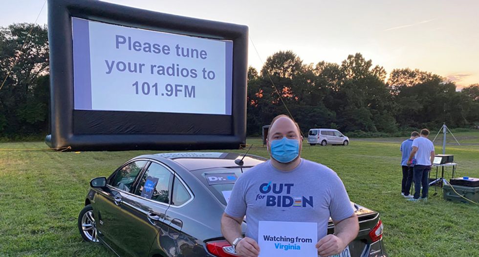 Democrats gather at drive-ins to watch Joe Biden’s DNC speech during coronavirus pandemic