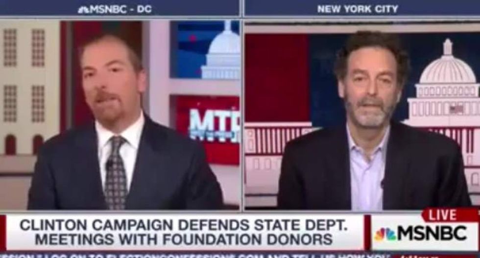 WATCH: Clinton advisor scorches MSNBC's Chuck Todd for pushing right-wing theories about foundation