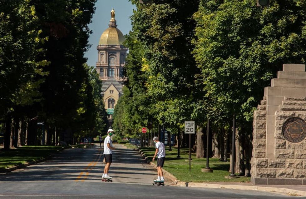 Notre Dame's class suspension may be a cautionary tale for other campuses trying to reopen