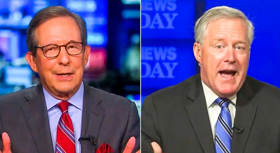 'It's a hate group': Chris Wallace sends Trump aide Mark Meadows into hysterics with QAnon question