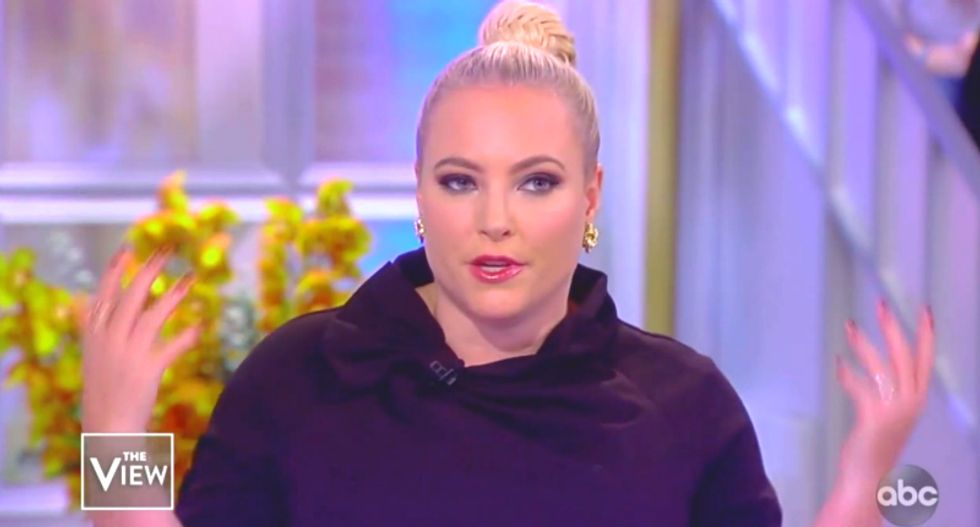 The View's Meghan McCain throws a tantrum after she's reminded Democrats are coming for Trump