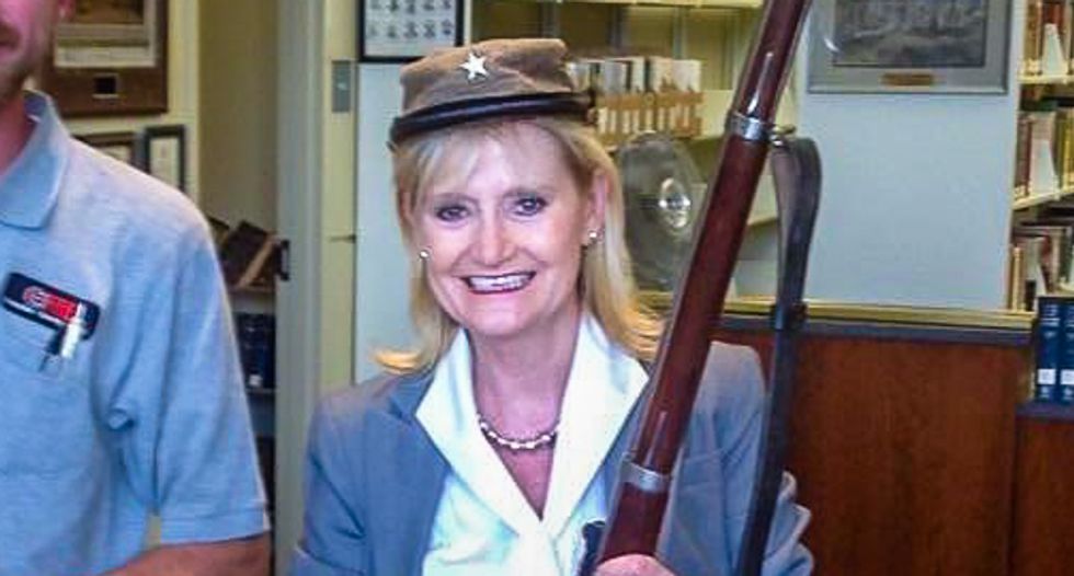 Mississippi senator who is under fire for 'public hanging' comments gets caught wearing Confederate Army hat