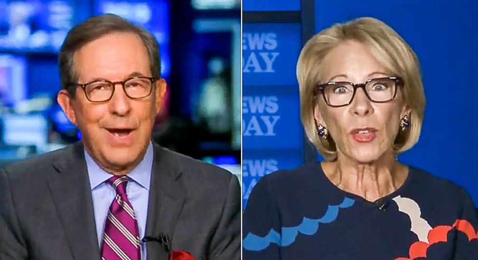 'You can't do that': Chris Wallace scolds Betsy DeVos for trying to illegally cut off school funding
