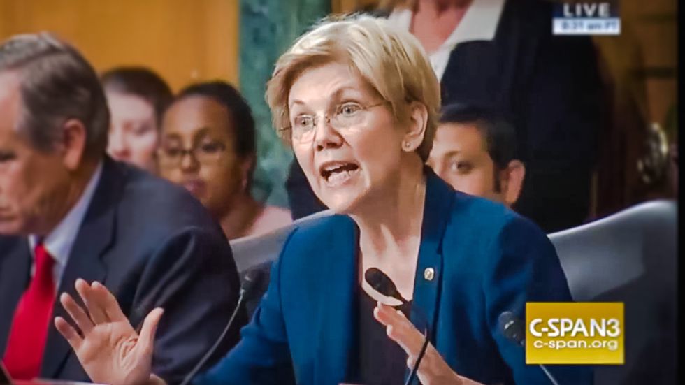WATCH: Elizabeth Warren owns 'gutless' Wells Fargo CEO for firing employees instead of resigning