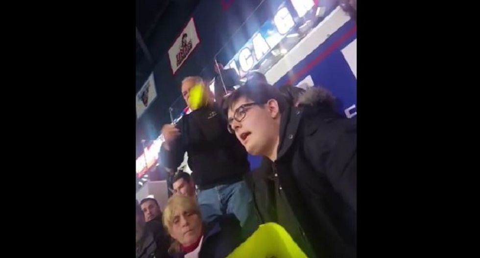 WATCH: Enraged Trump supporters attack man for quietly sitting with ‘America’s Already Great’ sign