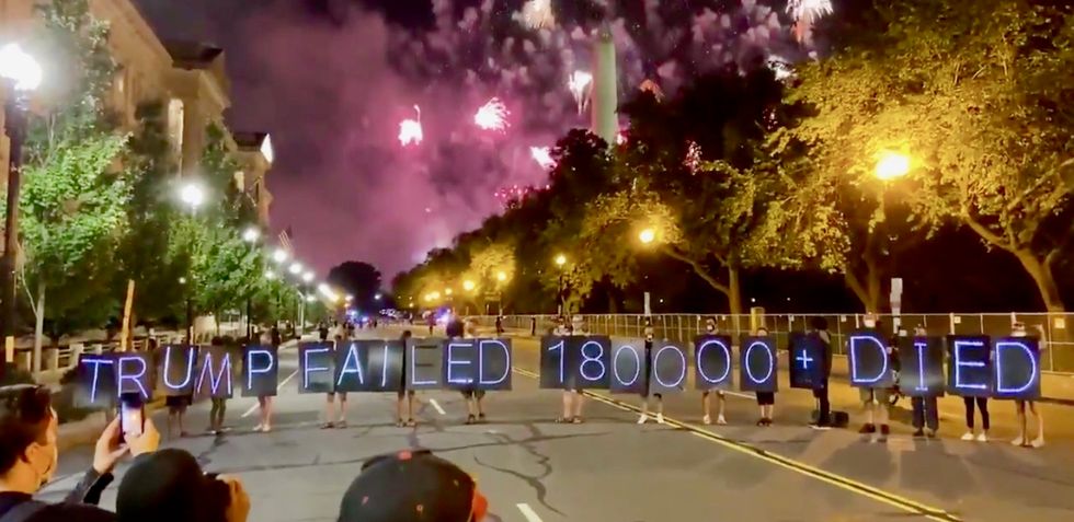'Trump failed, 180,000+ died': Protests surround White House as president delivers RNC nomination speech