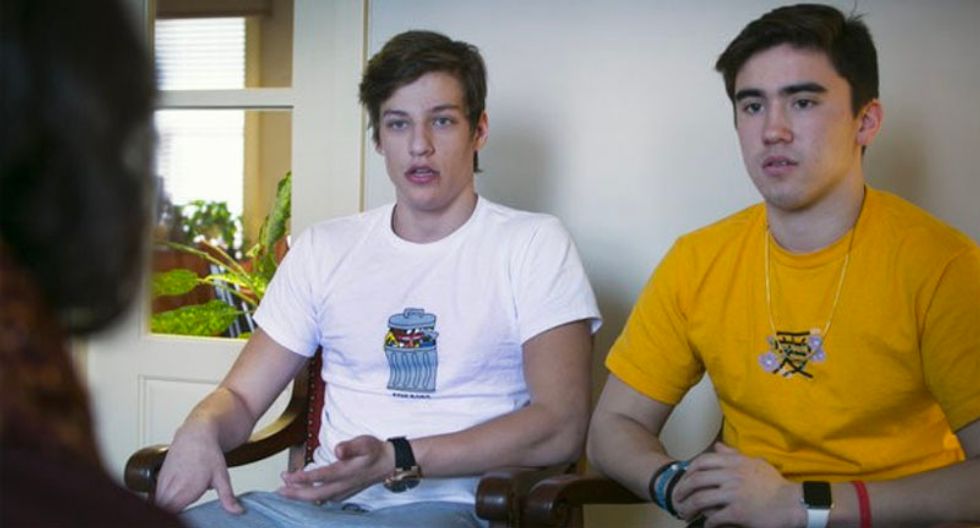 Son of rocker Jon Bon Jovi's helped lead a walkout at his NJ school