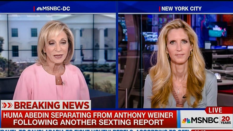 Andrea Mitchell pushes Ann Coulter to talk about Huma Abedin's 'personal life' after separation