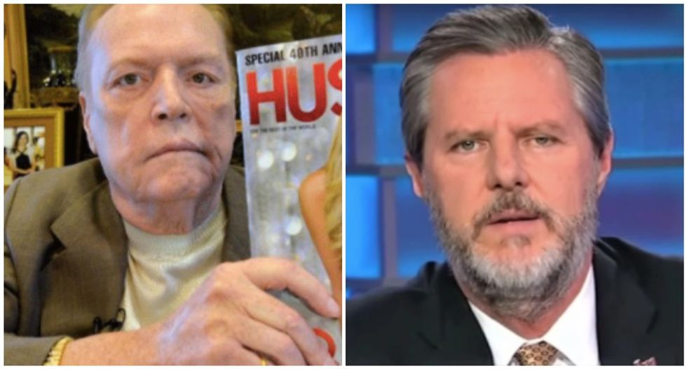 Jerry Falwell nemesis Larry Flynt takes a victory lap over Jr's 'perverted' fall from grace