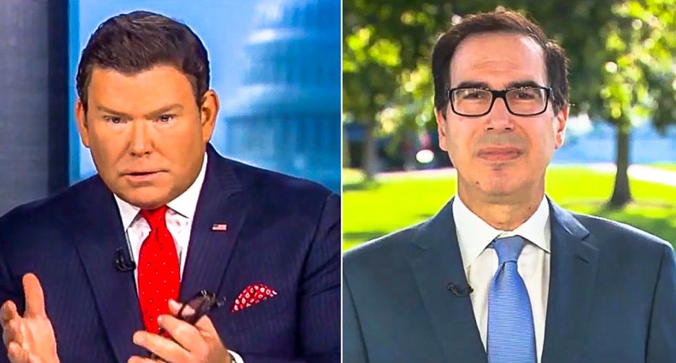 Fox News host to Mnuchin: 'Trump says he's against cancel culture' so why does he want our reporter fired?